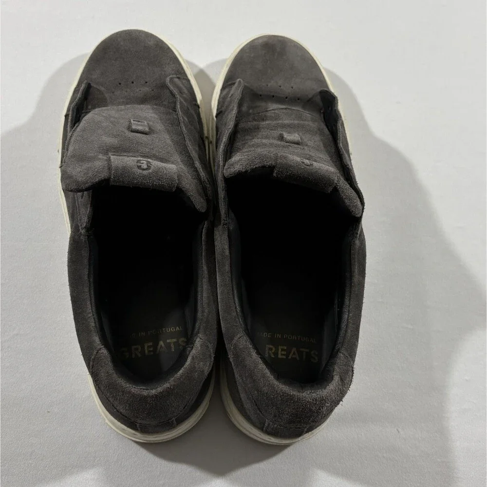 Greats Brooklyn Royale 2.0 Mens Shoes Gray Suede Leather Sneakers Low Sz 10.5